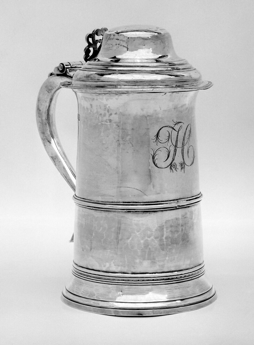 Tankard, Possibly by George Giles (active 1762– after 1773), Silver, British, London 