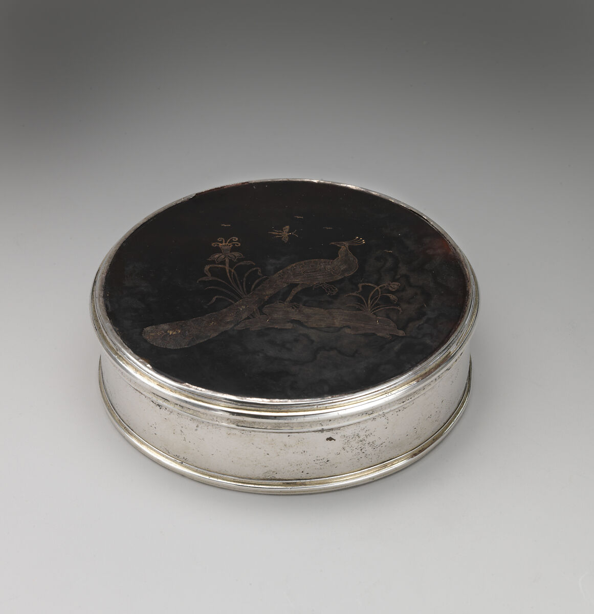 Box, Silver, tortoiseshell, gold, probably British