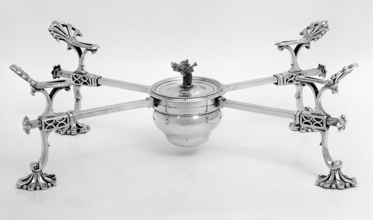 Dish cross, William Plummer (entered 1755), Silver, British, London 