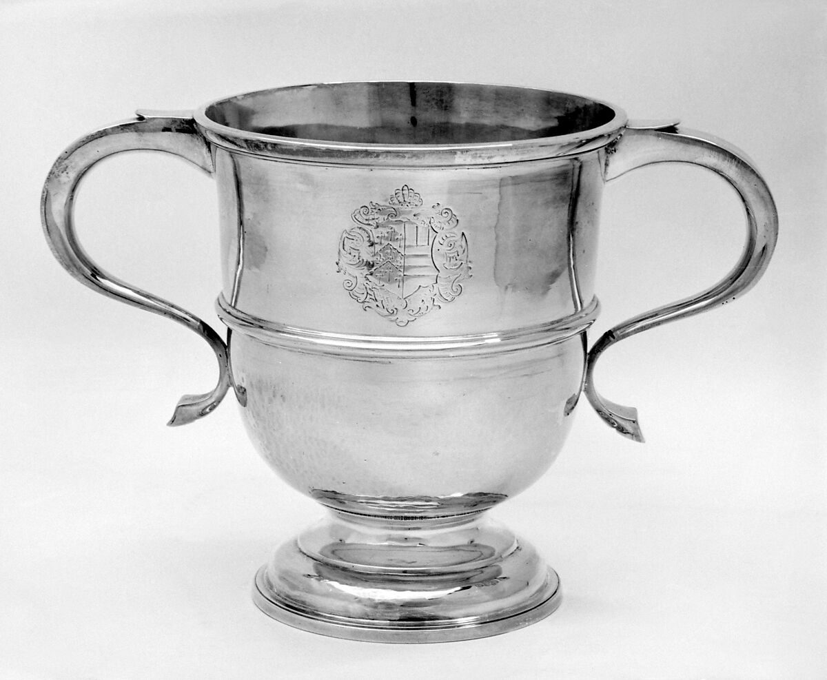 Two-handled cup, Auguste Le Sage (entered 1769), Silver, British, London 