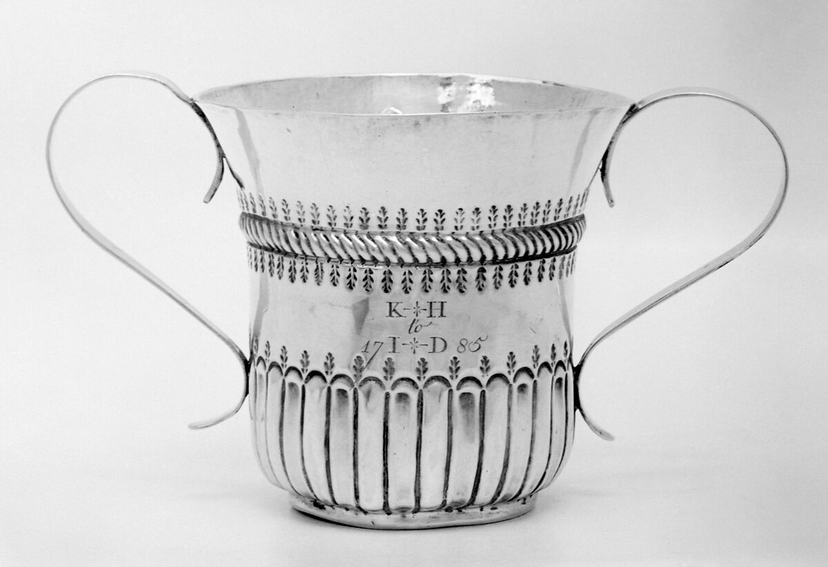 Two-handled cup, I. M. (active London, early-mid 18th century), Silver, British, London 