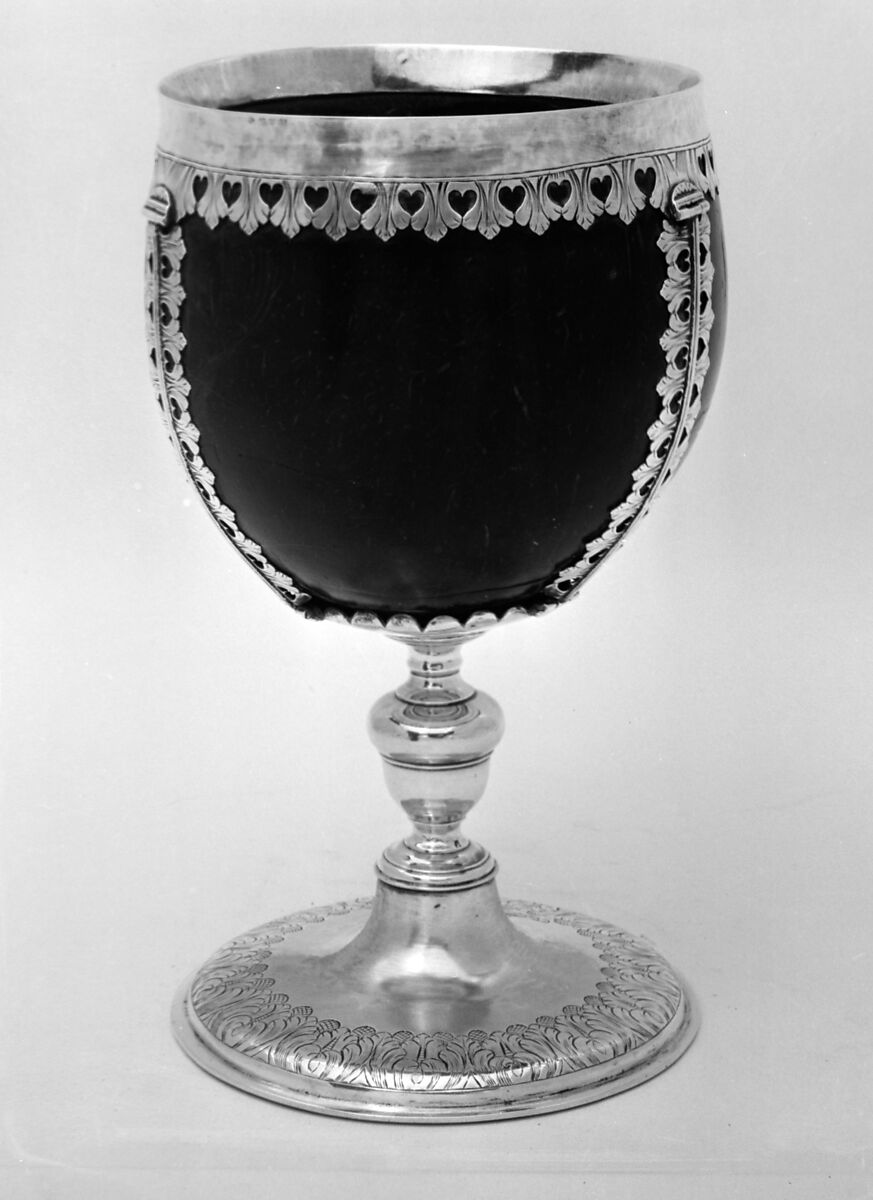 Coconut cup, Probably by William Busfield, Silver, coconut, British, York 