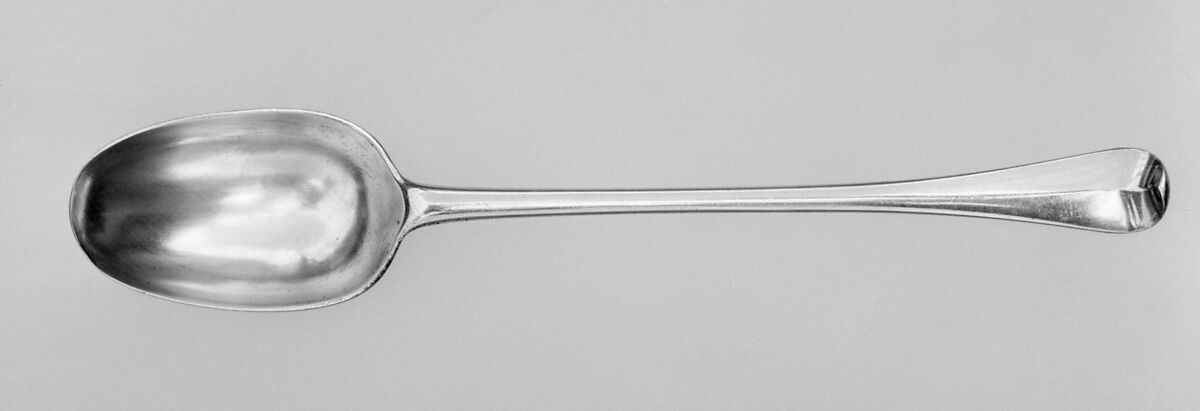 Serving spoon, Lewis Mettayer (British, active 1700–died 1740), Silver, British, London 