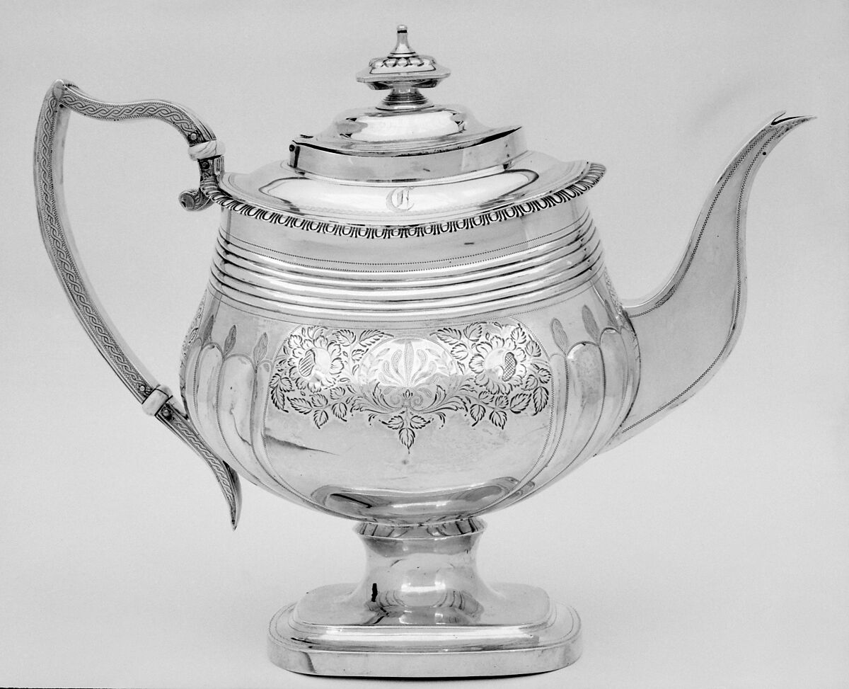 Coffeepot, Probably by Henry Nutting (active 1796–1820), Silver, British, London