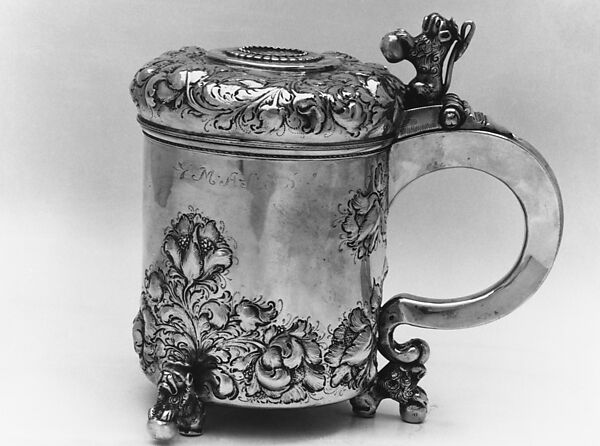 Peg tankard, A. F. Stephanssen (Danish, active 1900–20), Silver, Danish, Copenhagen 