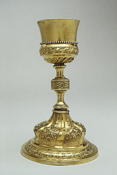 Chalice and Paten, Assayer Antonio Forcada y la Plaza (Assayer, Mexico City,1790–1818), Silver gilt, Mexican