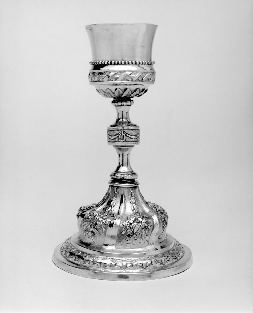 Chalice and Paten, Assayer Antonio Forcada y la Plaza (Assayer, Mexico City,1790–1818), Silver gilt, Mexican