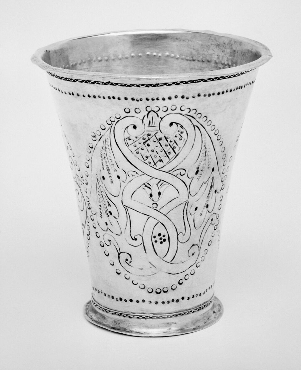 Beaker, Johan Mansson Wennerwall (1703–1768, master 1737), Silver, parcel-gilt, Swedish, Göteborg