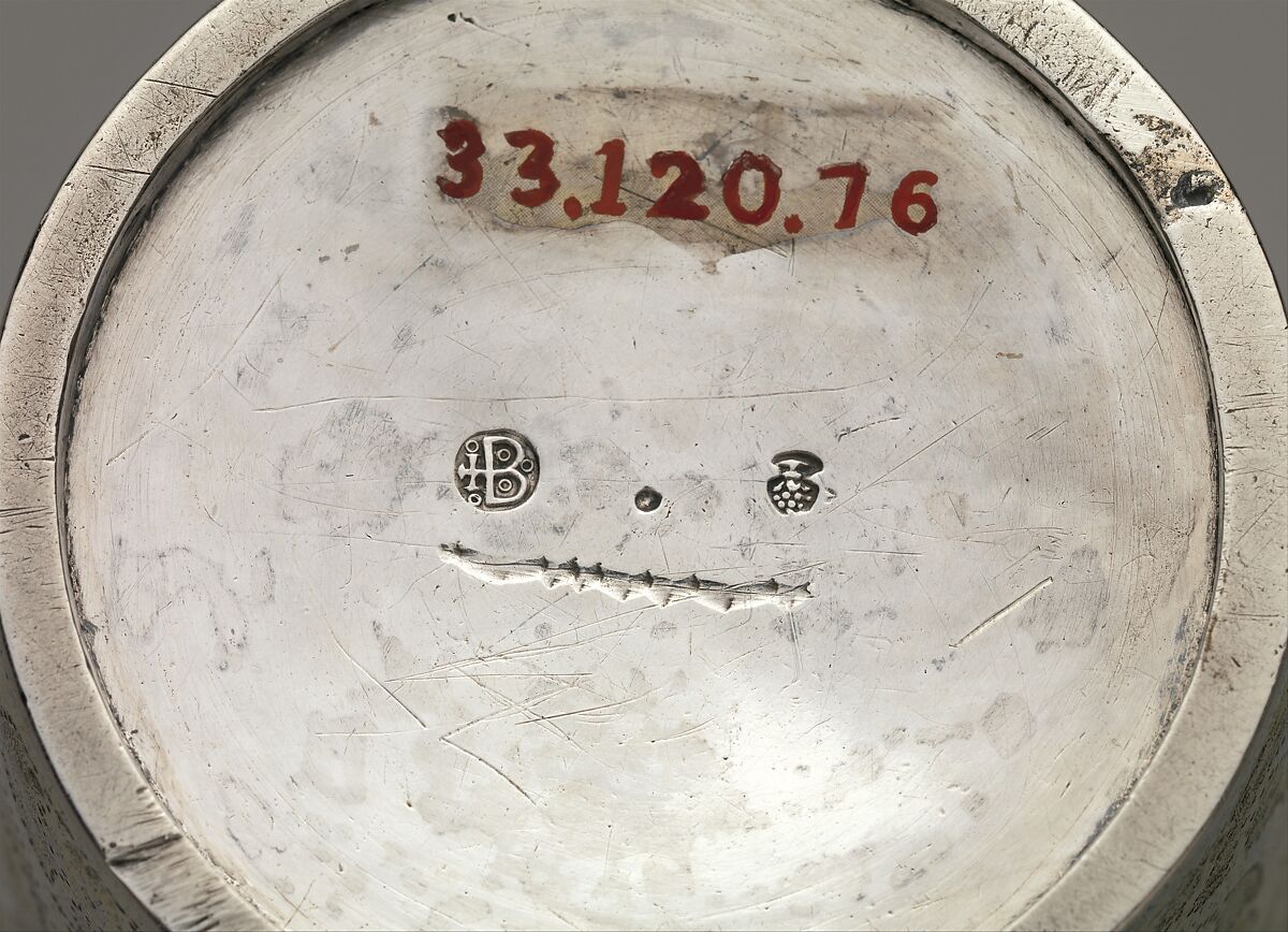 Beaker, Matthäus Bair (1550–1626, master ca. 1575), Gilded silver, German, Augsburg