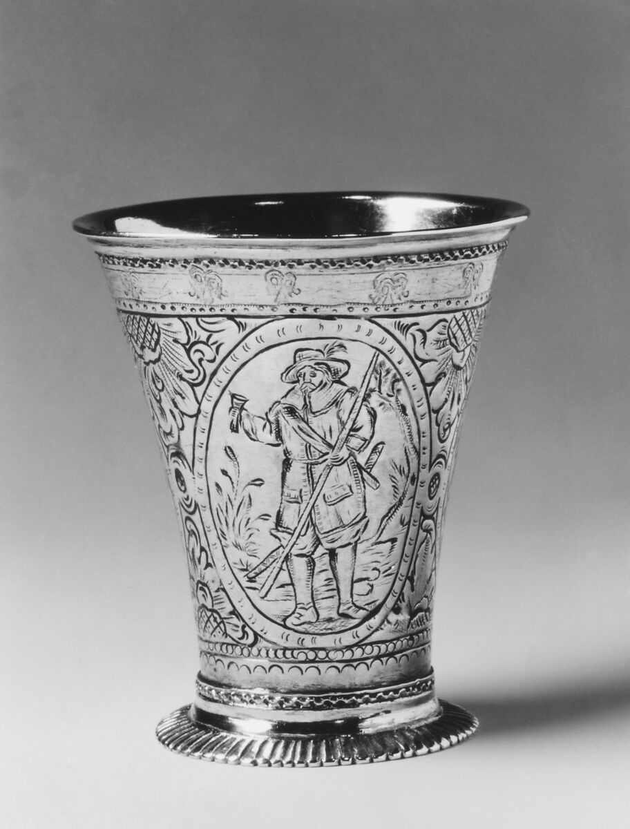 Beaker, Johan Leffler (1723–after 1796, master 1754), Silver, parcel-gilt, Swedish, Falun