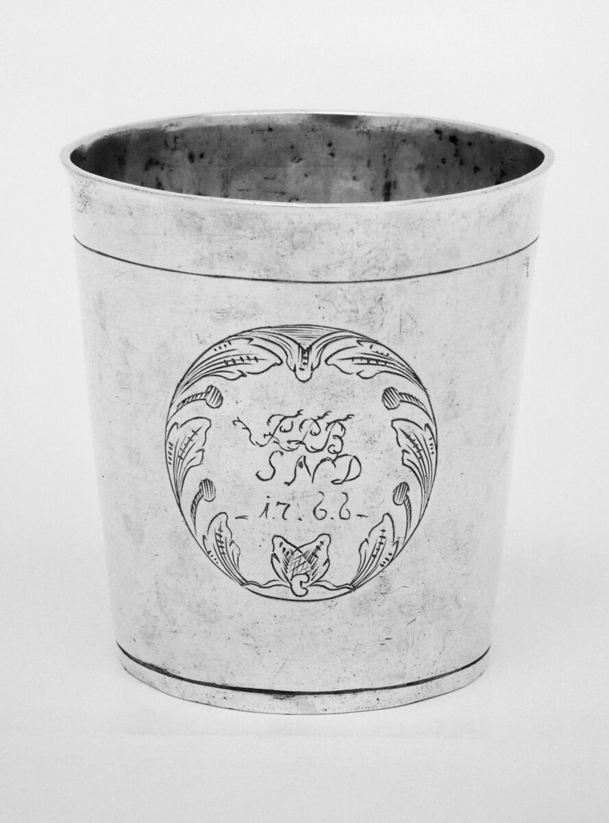 Beaker, I. B. (Norwegian or Danish) (18th century), Silver, Norwegian or Danish 