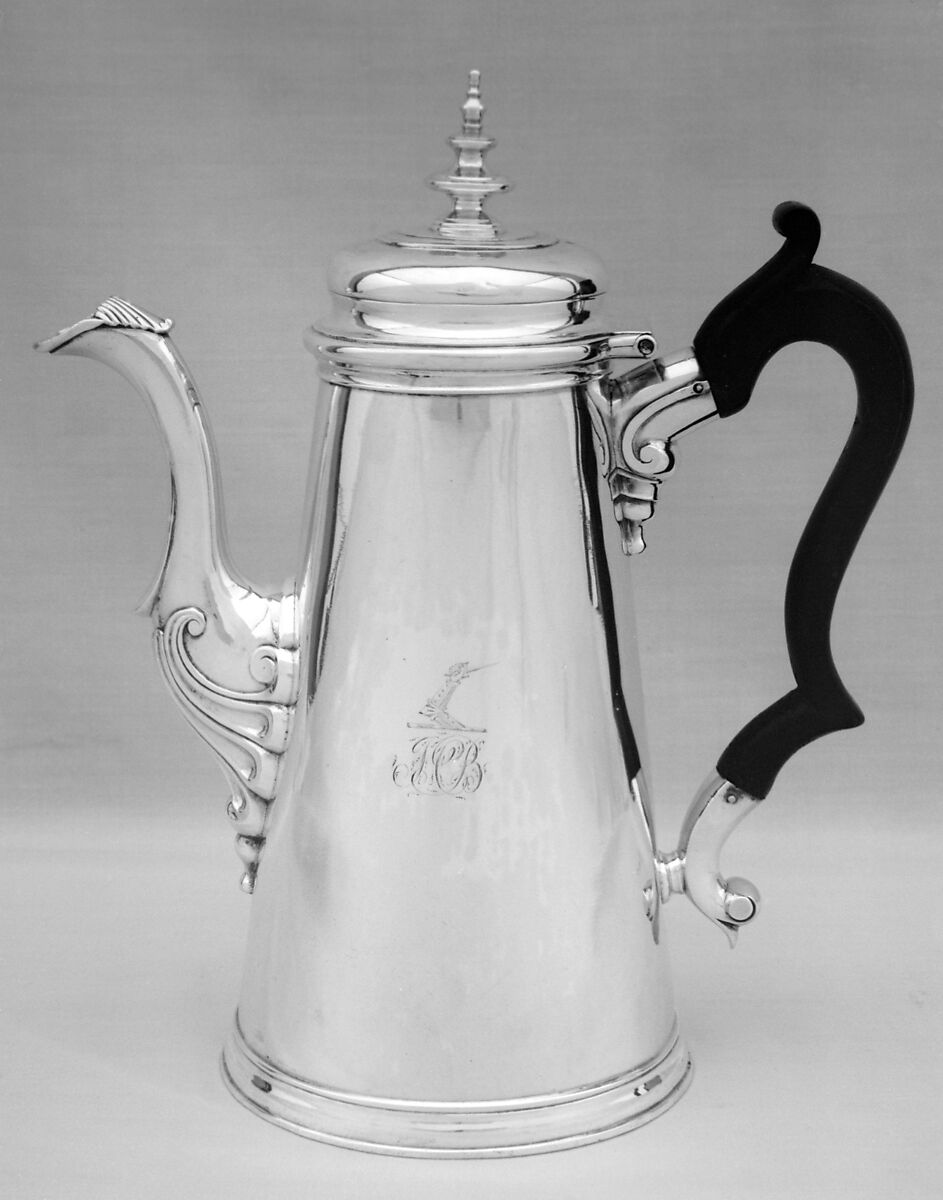 Coffeepot, Pierre Amiraux (1726–1808), Silver, British, Channel Islands (Jersey) 