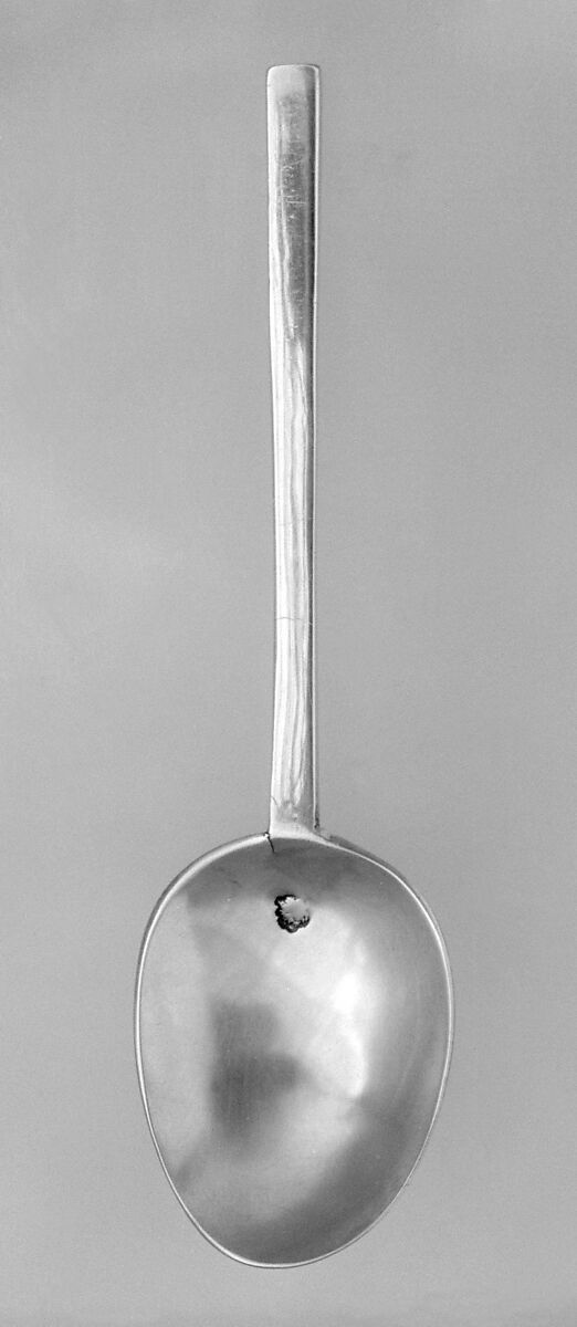 Puritan spoon, Possibly by Jeremy Johnson (active 1639–65), Silver, British, London 