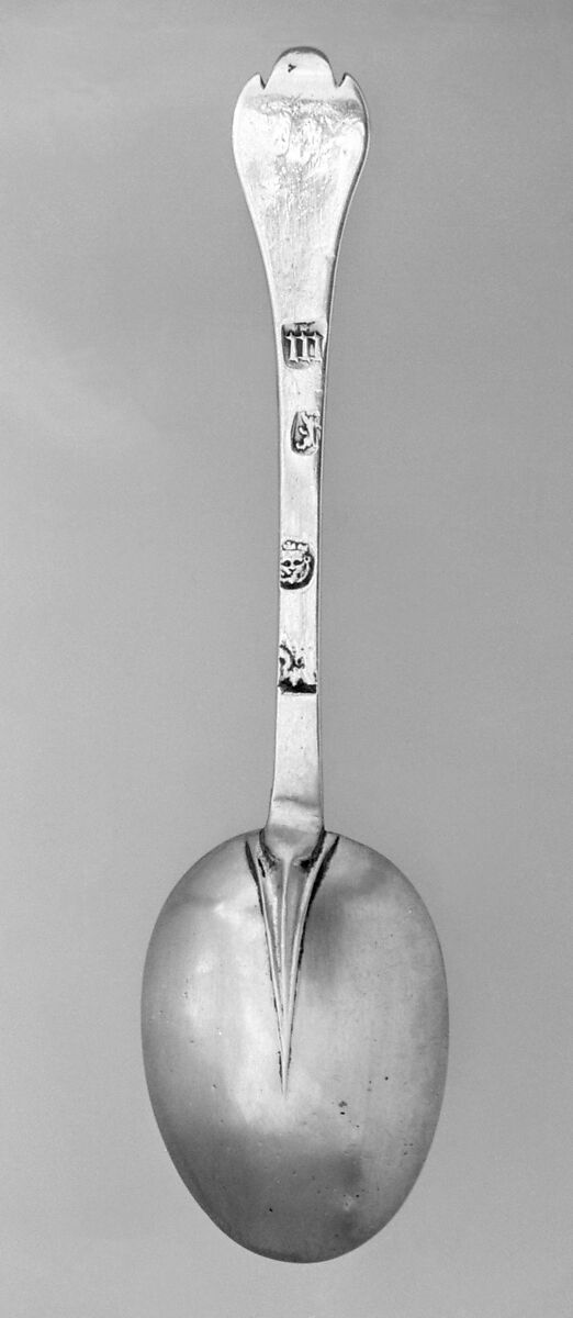 Spoon, Possibly Lawrence Coles (active 1669–1714), Silver, British, London 