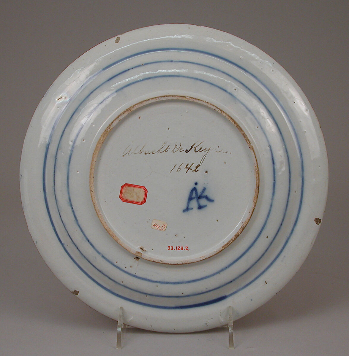 Plate, The "Greek A" Factory, Tin-glazed earthenware, Dutch, Delft