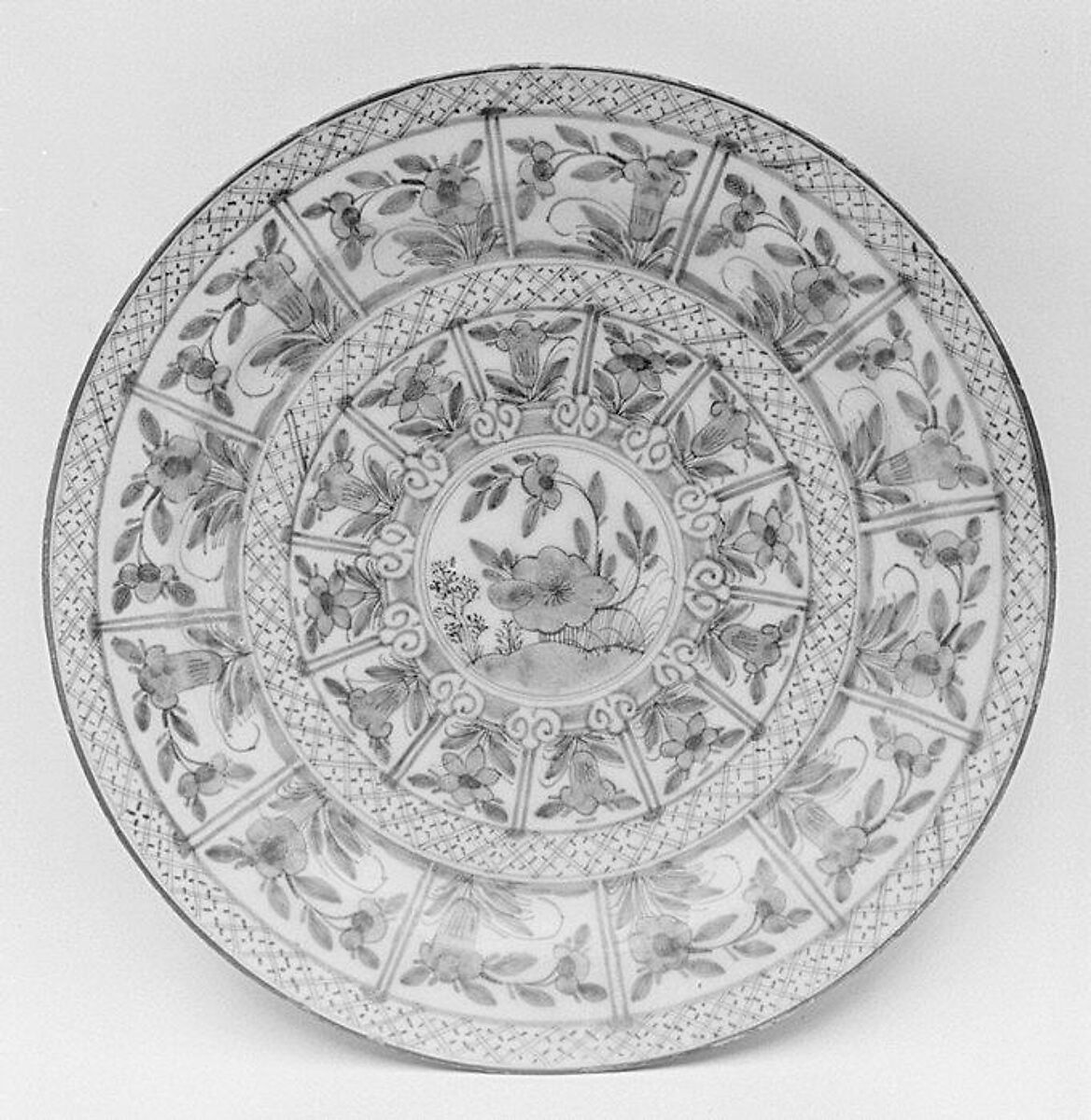 Plate, The "Greek A" Factory, Tin-glazed earthenware, Dutch, Delft