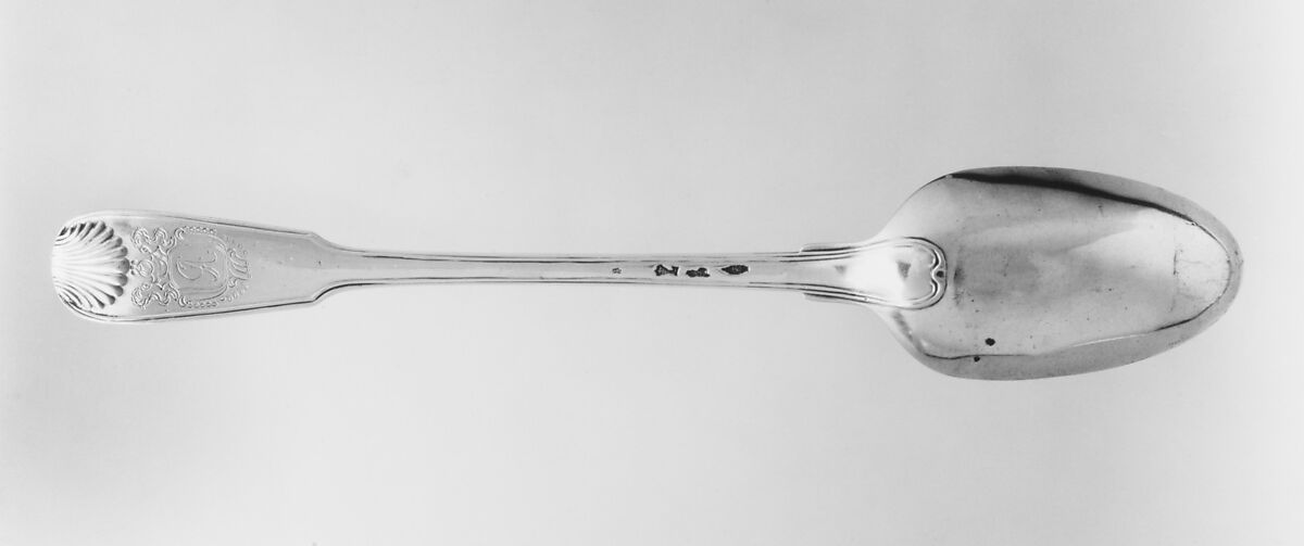 Serving spoon, Nicolas Collier (born 1733, master 1766, recorded 1793), Silver, French, Paris