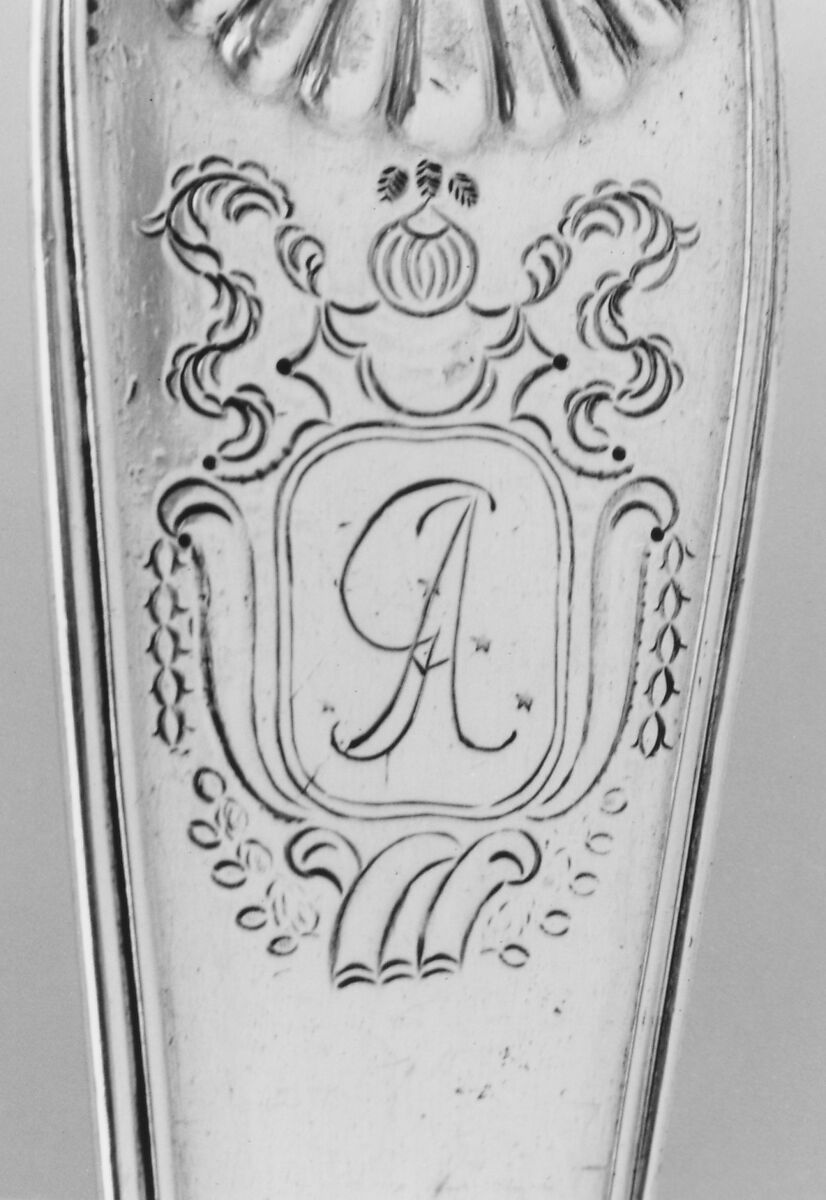 Serving spoon, Nicolas Collier (born 1733, master 1766, recorded 1793), Silver, French, Paris