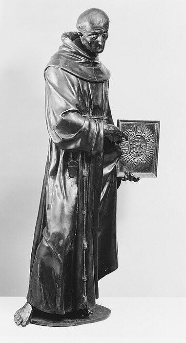 Saint Bernardino of Siena, Fulvio Signorini (1563–after 1609), Bronze, partially oil-gilt, Italian, Siena