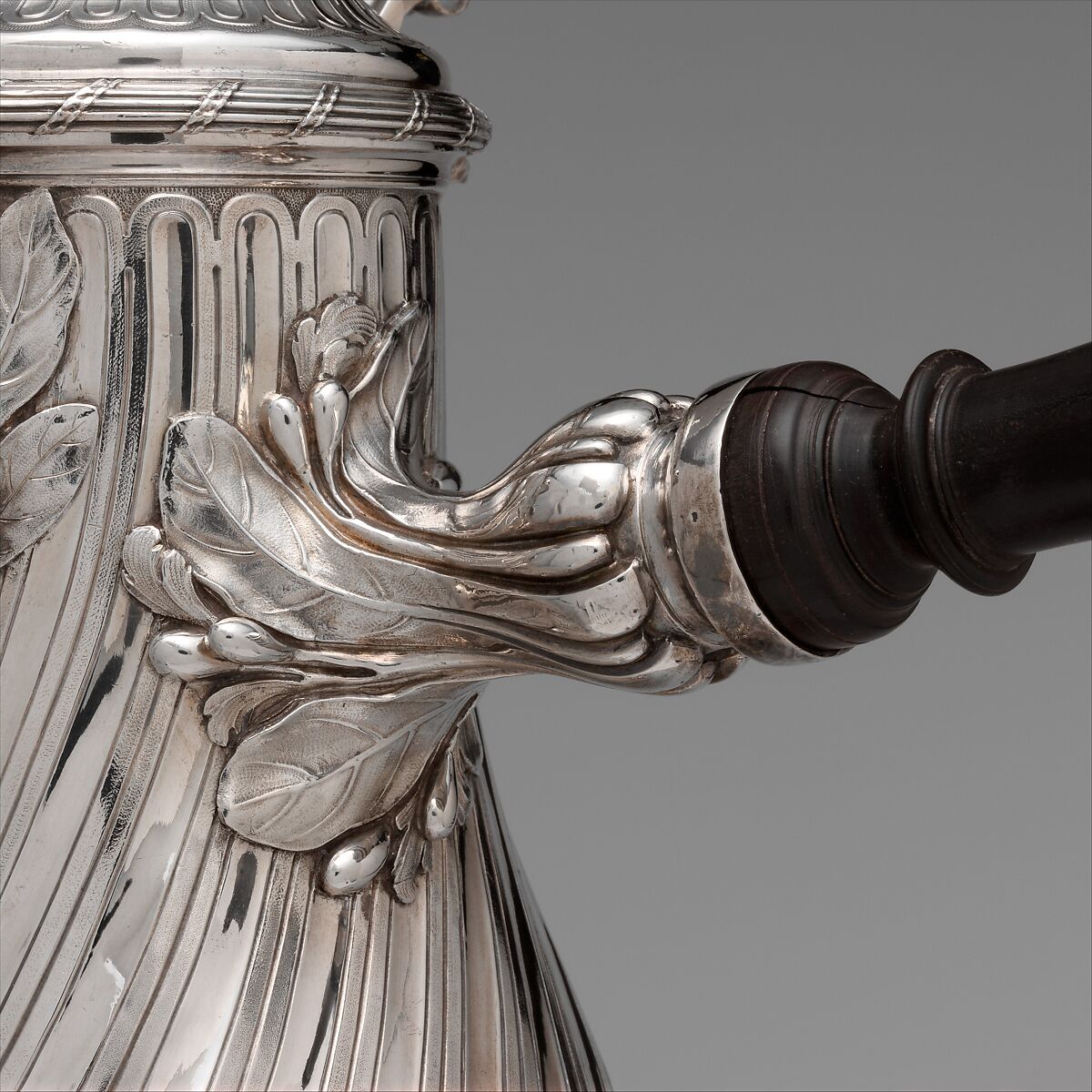 Coffeepot, François Thomas Germain (French, Paris 1726–1791 Paris, master 1748), Silver with ebony handle, French, Paris