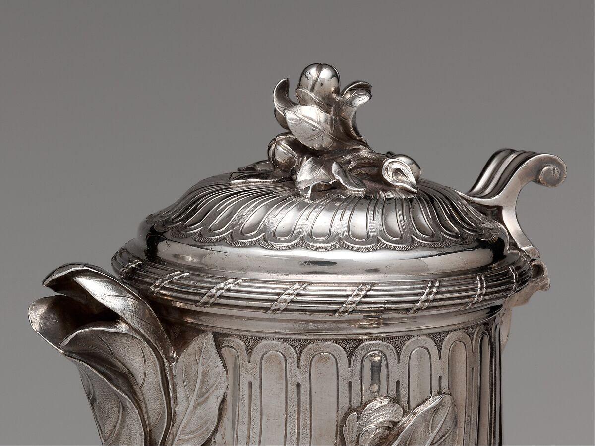 Coffeepot, François Thomas Germain (French, Paris 1726–1791 Paris, master 1748), Silver with ebony handle, French, Paris