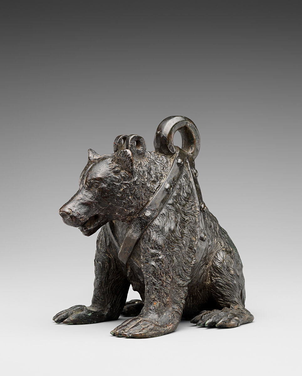 She-bear, Andrea Briosco, called Riccio (Italian, Trent 1470–1532 Padua), Bronze, dark olive-brown patina, Italian, Padua 