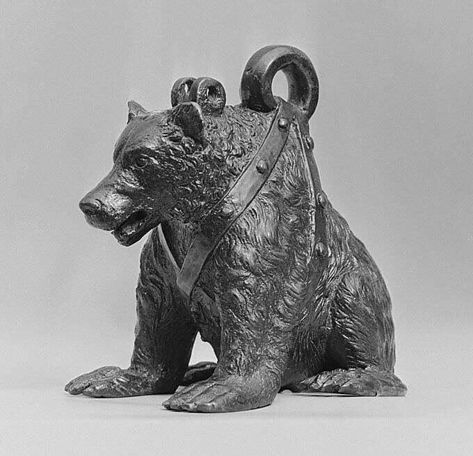 She-bear, Andrea Briosco, called Riccio (Italian, Trent 1470–1532 Padua), Bronze, dark olive-brown patina, Italian, Padua