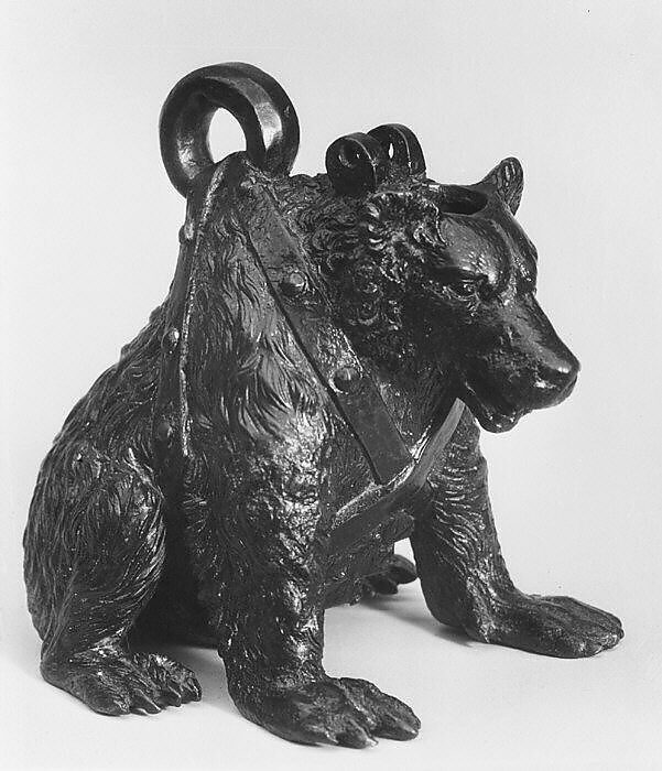 She-bear, Andrea Briosco, called Riccio (Italian, Trent 1470–1532 Padua), Bronze, dark olive-brown patina, Italian, Padua