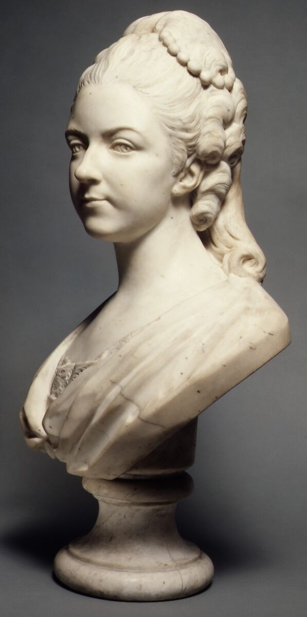 Félicité Sophie de Lannion, Duchesse de La Rochefoucauld, at the Age of 29 Years (1745–1830), Jean-Baptiste Lemoyne the Younger (French, Paris 1704–1778 Paris), White marble, French 