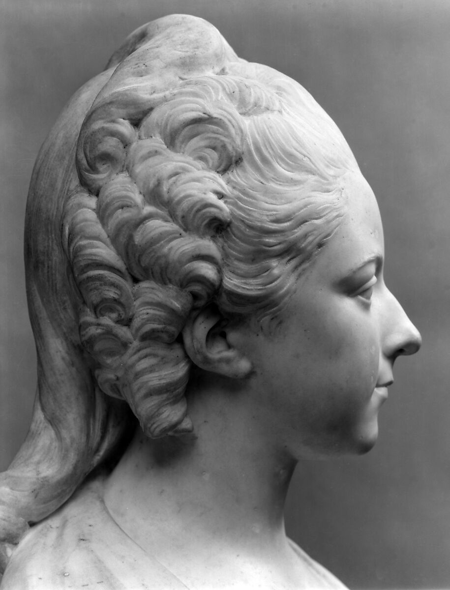 Félicité Sophie de Lannion, Duchesse de La Rochefoucauld, at the Age of 29 Years (1745–1830), Jean-Baptiste Lemoyne the Younger (French, Paris 1704–1778 Paris), White marble, French