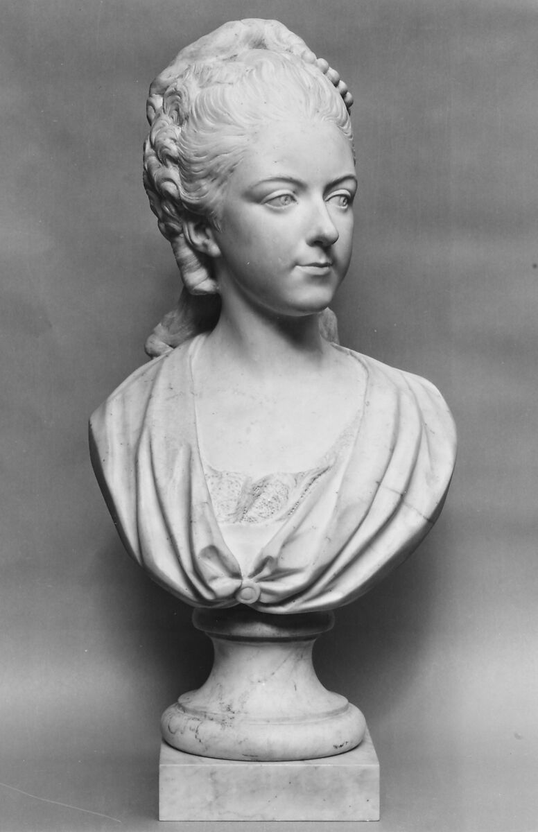 Félicité Sophie de Lannion, Duchesse de La Rochefoucauld, at the Age of 29 Years (1745–1830), Jean-Baptiste Lemoyne the Younger (French, Paris 1704–1778 Paris), White marble, French