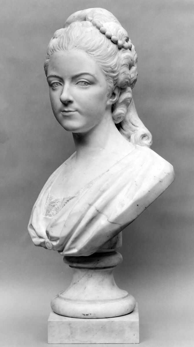 Félicité Sophie de Lannion, Duchesse de La Rochefoucauld, at the Age of 29 Years (1745–1830), Jean-Baptiste Lemoyne the Younger (French, Paris 1704–1778 Paris), White marble, French