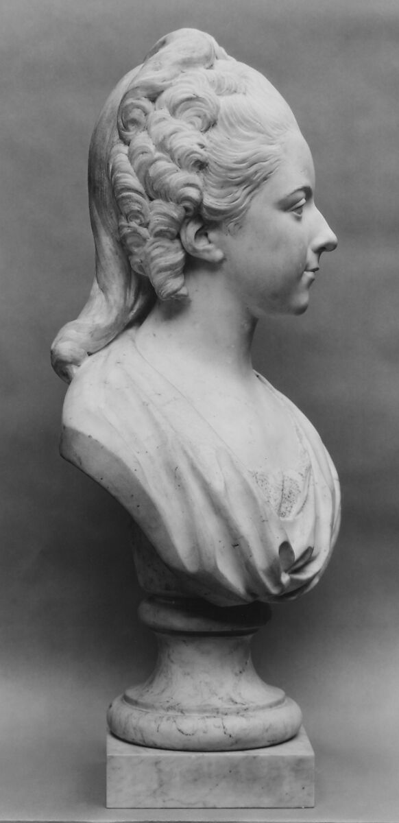 Félicité Sophie de Lannion, Duchesse de La Rochefoucauld, at the Age of 29 Years (1745–1830), Jean-Baptiste Lemoyne the Younger (French, Paris 1704–1778 Paris), White marble, French