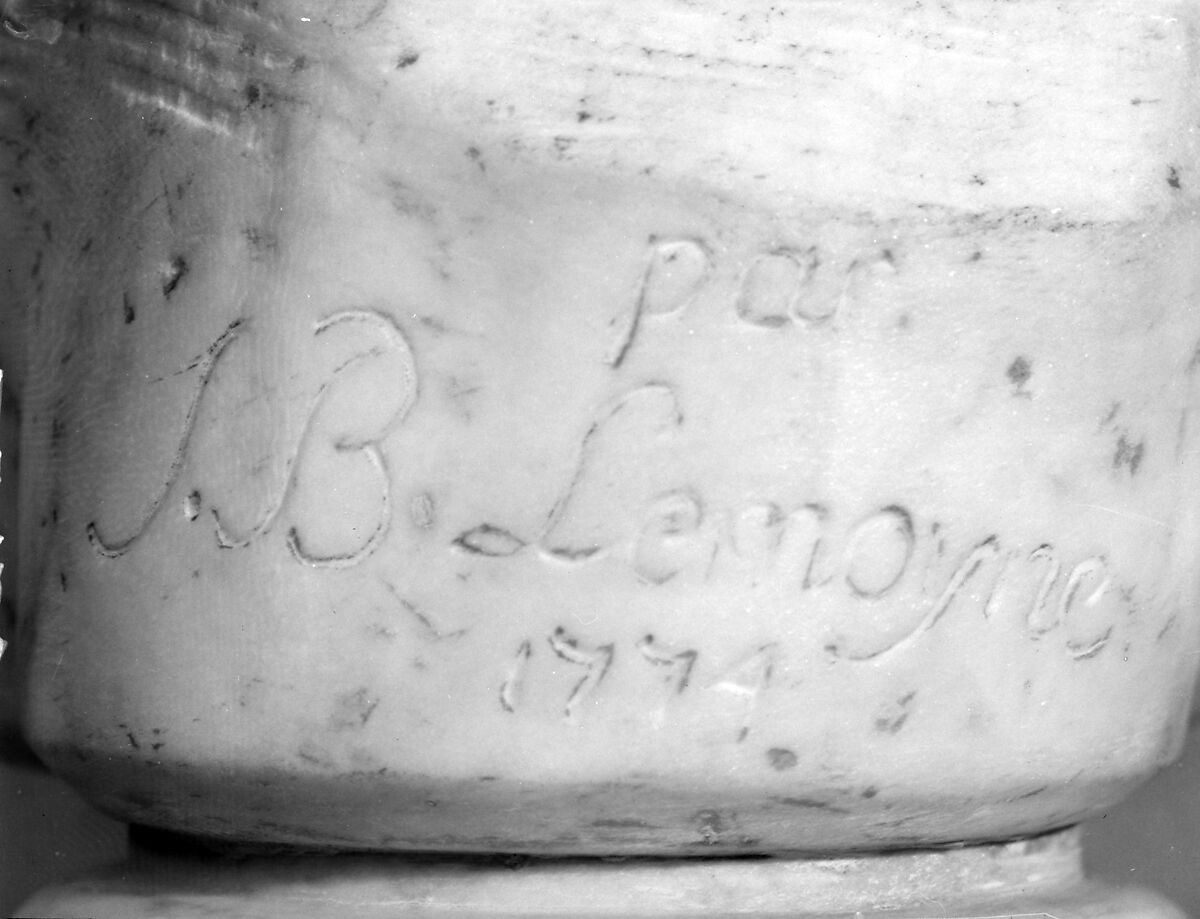 Félicité Sophie de Lannion, Duchesse de La Rochefoucauld, at the Age of 29 Years (1745–1830), Jean-Baptiste Lemoyne the Younger (French, Paris 1704–1778 Paris), White marble, French