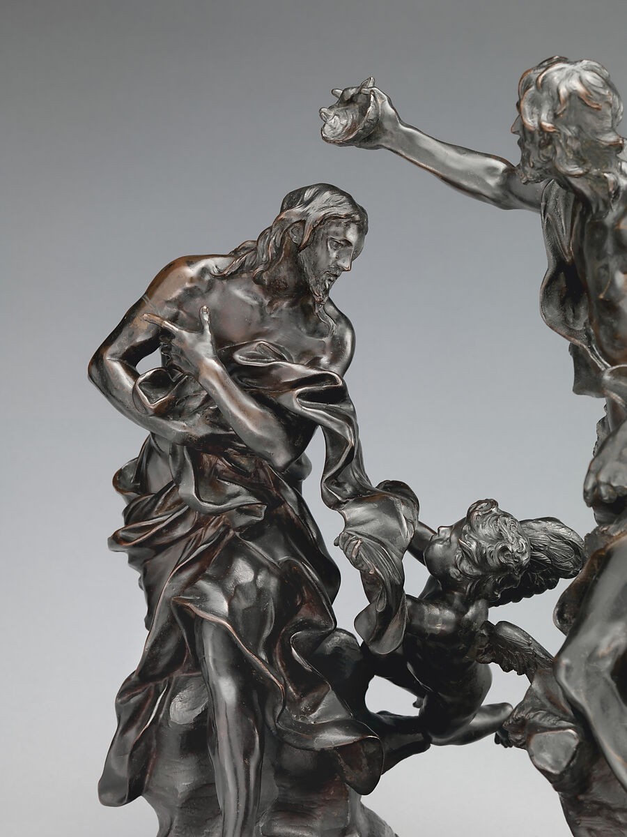 Baptism of Christ, After a model by Alessandro Algardi (Italian, Bologna 1598–1654 Rome), Bronze, Italian, Rome