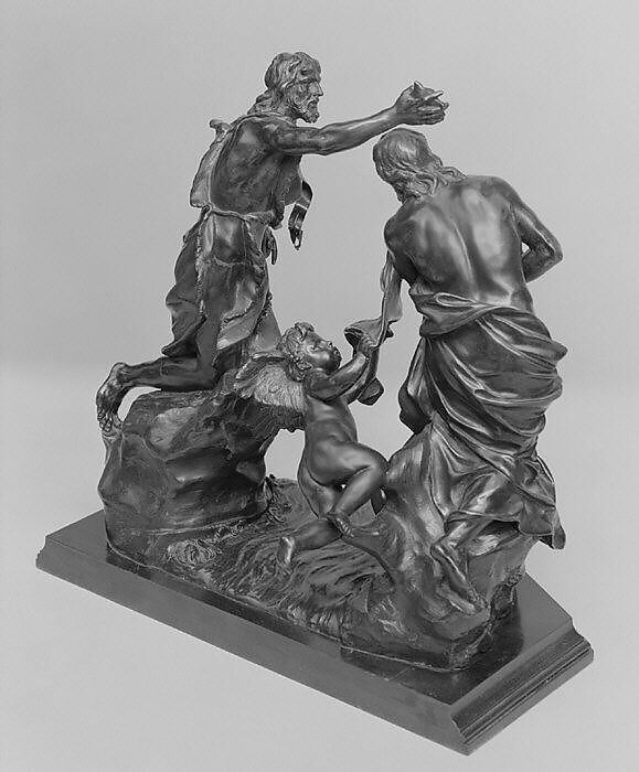 Baptism of Christ, After a model by Alessandro Algardi (Italian, Bologna 1598–1654 Rome), Bronze, Italian, Rome