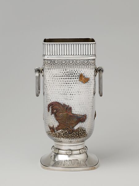 Vase, Gorham Manufacturing Company (American, Providence, Rhode Island, 1831–present), Silver and copper, American