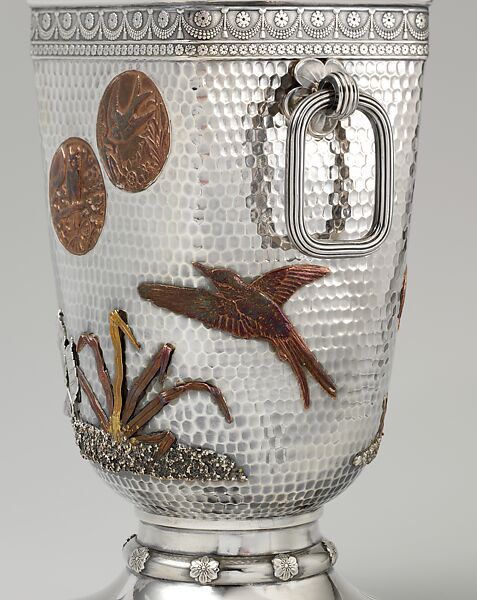 Vase, Gorham Manufacturing Company (American, Providence, Rhode Island, 1831–present), Silver and copper, American