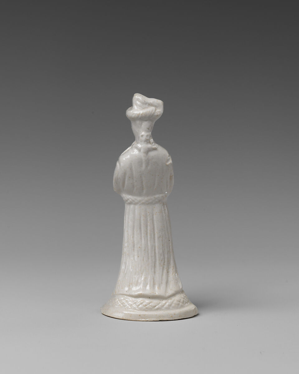 Figure of a Turk, Salt-glazed stoneware, British, Staffordshire