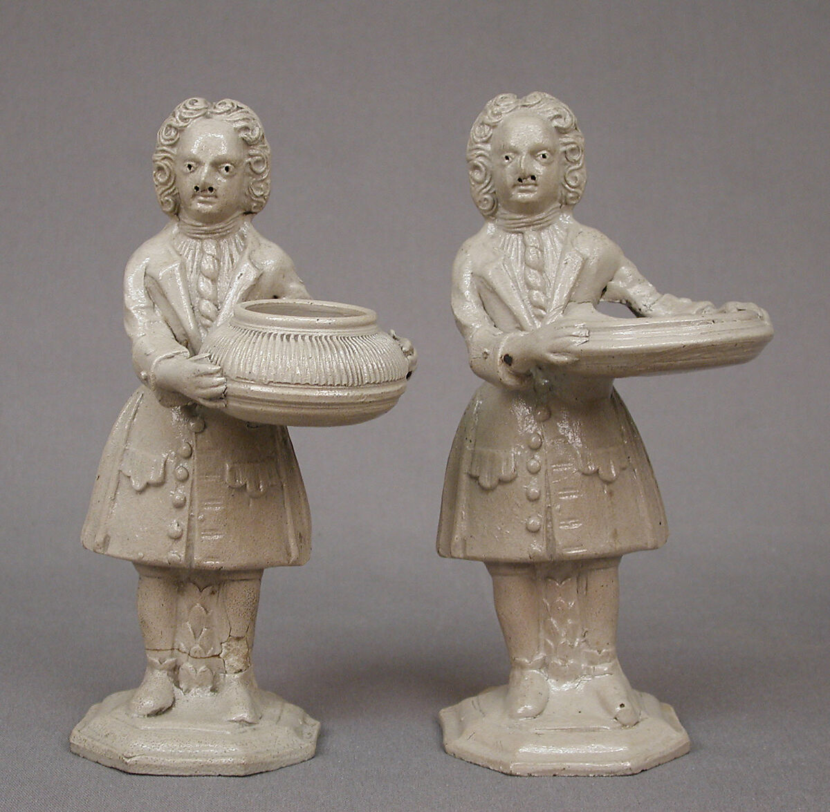 Inkstand, Salt-glazed stoneware, German, Westerwald