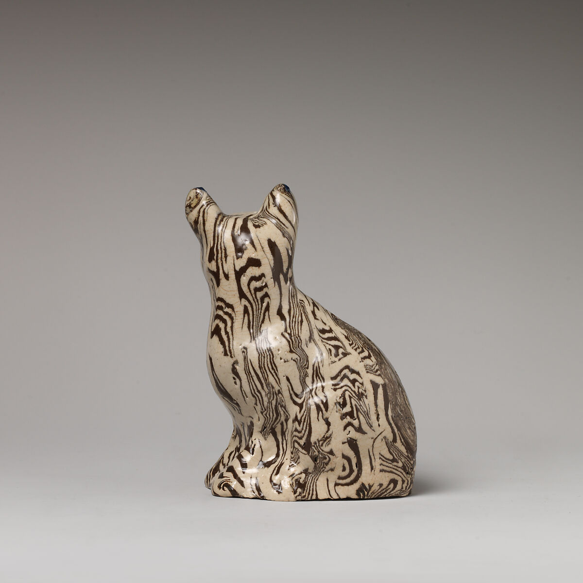 Cat, Salt-glazed stoneware, British, Staffordshire