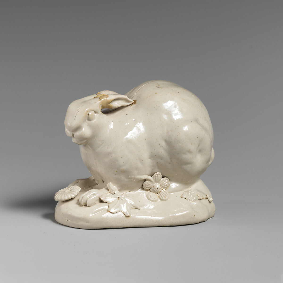 Hare, Salt-glazed stoneware, British, Staffordshire