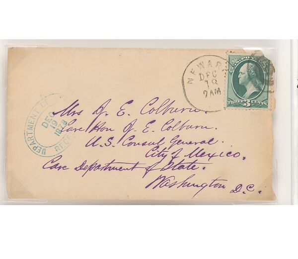 Letters of Mr. and Mrs. Thomas Moran, Thomas Moran (American (born England), Bolton, Lancashire 1837–1926 Santa Barbara, California), Lined wove paper, American