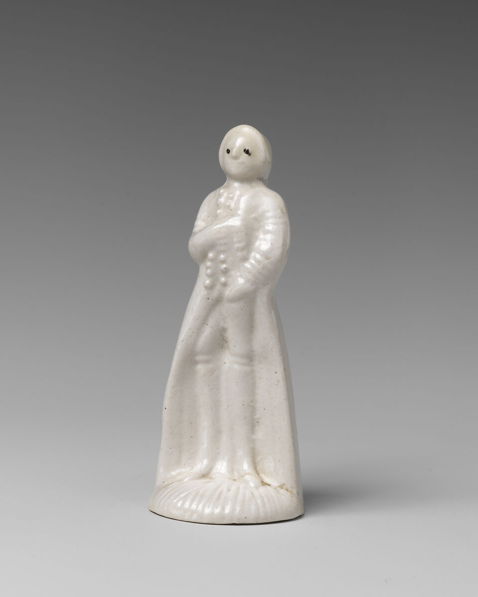 Figure of a man, Salt-glazed stoneware, British, Staffordshire 