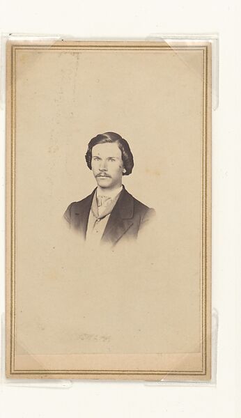 Statement, Thomas Moran (American (born England), Bolton, Lancashire 1837–1926 Santa Barbara, California), Testimonial: graphite on paper; Photograph on paper, mounted on paper backing printed with brown double-line border., American