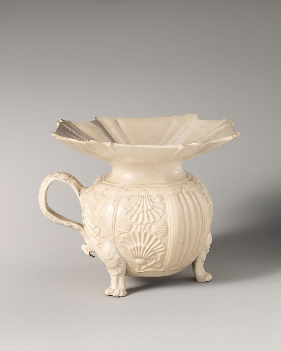 Spitoon, Salt-glazed stoneware, British, Staffordshire