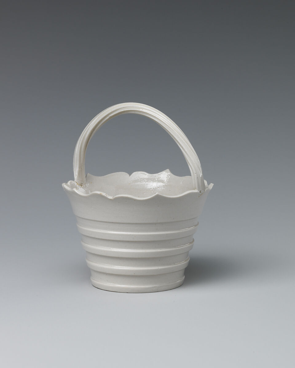 Pail, Salt-glazed stoneware, British, Staffordshire 