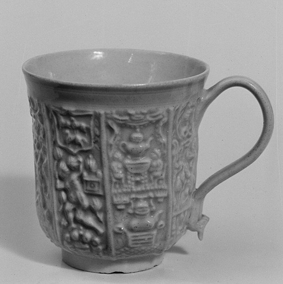 Cup, Lead-glazed stoneware, British, Staffordshire 