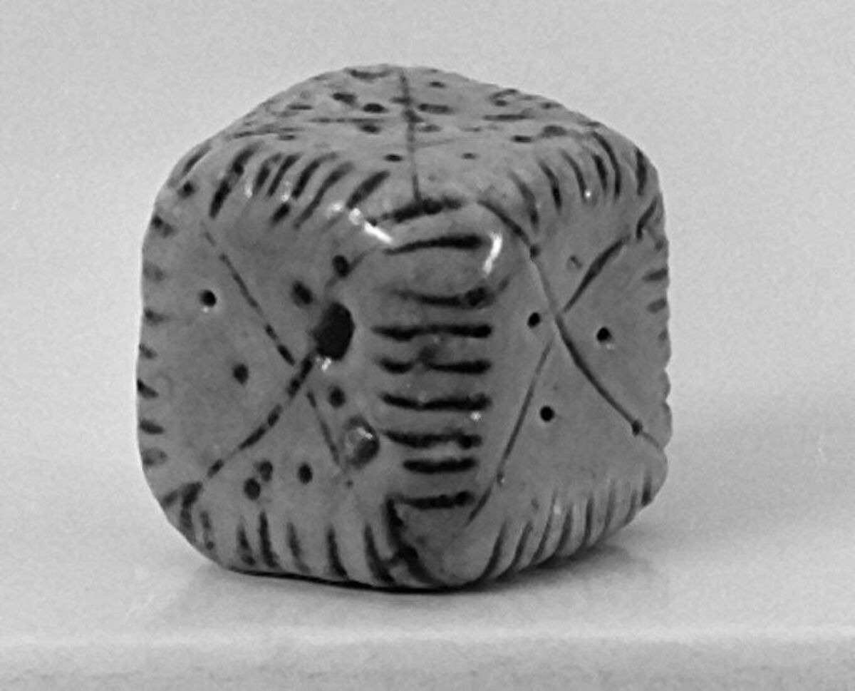 Dice (set of five), Salt-glazed stoneware, British, Staffordshire
