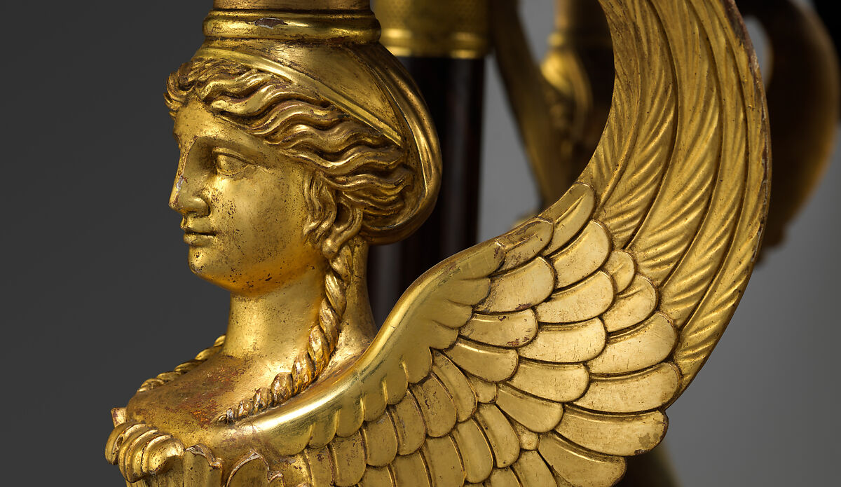 Pier Table, Charles-Honoré Lannuier (France 1779–1819 New York), Mahogany, mahogany veneer, pine, tulip poplar, maple, marble, gilded brass, die-stamped brass, plate glass, American